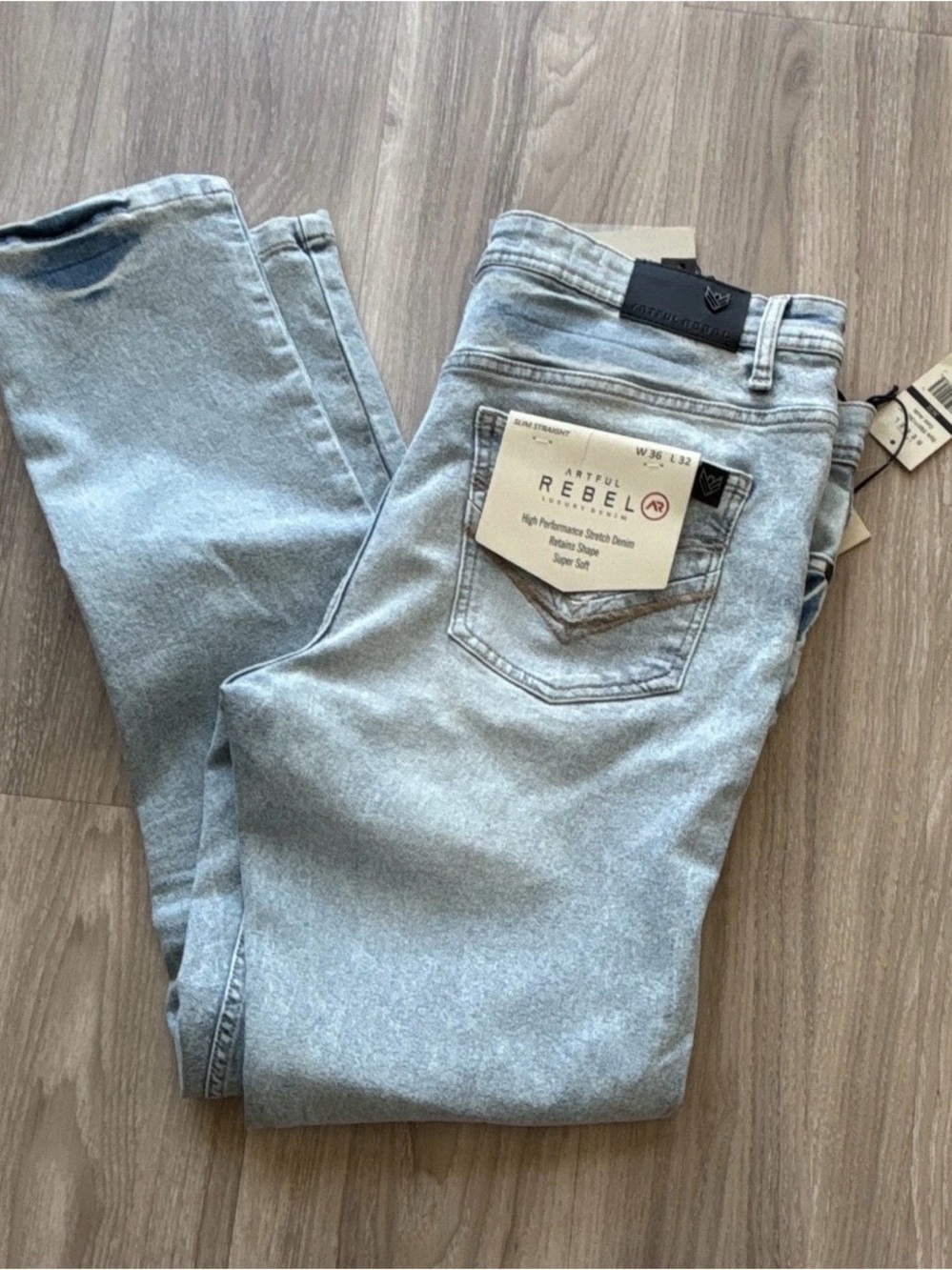 rebels Light Blue Slim Straight Men's Jeans